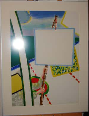 Roger Raveel - De schilderijenoptocht van 1978 te Machelen aan de Leie(magnifiek gelijst) verkocht voor € 1075!