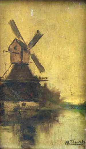 Marinus Vermeulen - C3805-12 - Molen aan de vaart verkocht voor € 50!