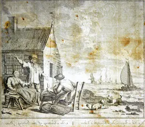 Adolf van der Laan - Gravure, "Het Brayen der Haringh Netten", c. 1730 kopen? Bied vanaf 65!