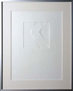 Harry van Kuyk - Reliëfdruk, Zonder titel - Ingelijst verkocht voor € 100!