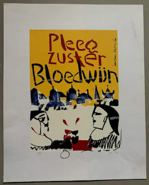 AcheterHerman Brood - zeefdruk: Pleegzuster Bloedwijn? Enchérissez de 199!