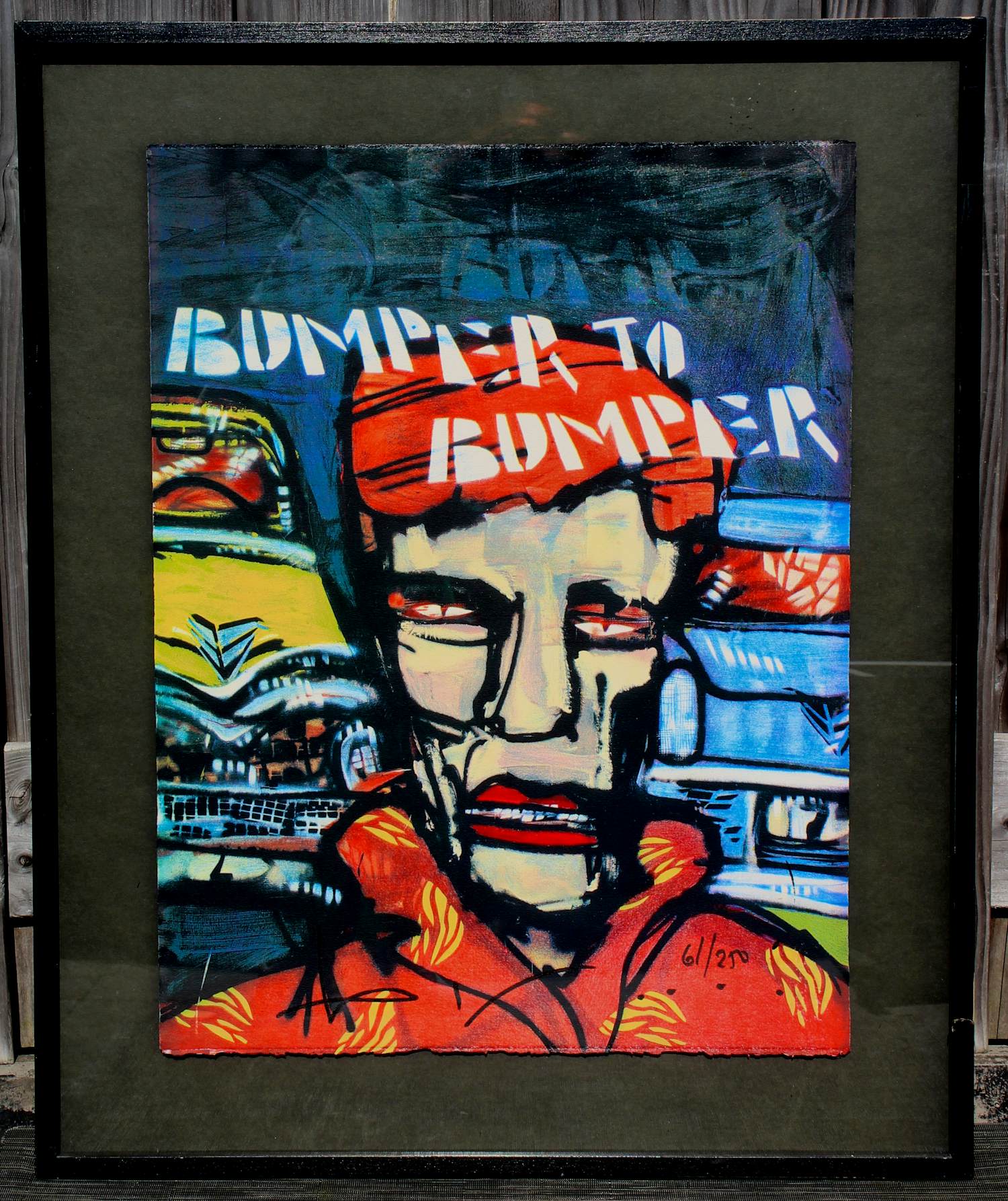 Herman Brood - Ingelijste litho: Bumper to bumper kaufen? Bieten Sie von 450!