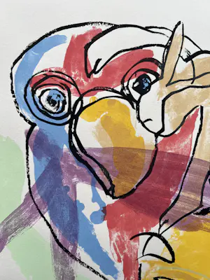 Anton Vrede - handgesigneerde litho | 'Zonder titel' | 1997 kopen? Bied vanaf 1!