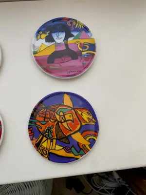 Corneille - 9 sts Corneille (Cobra-schilder) kleurrijke onderzetters kopen? Bied vanaf 75!