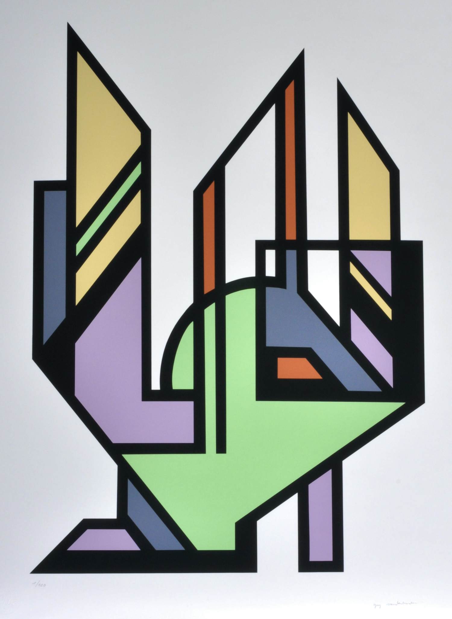 Guy Vandenbranden - Kleurenzeefdruk - Gesigneerd - 80x60 cm - 1/130 kopen? Bied vanaf 250!