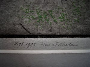 Henk Tichelaar - Droge Naald ingekleurd, druk 30/50 handgesigneerd werk "zonder titel " kopen? Bied vanaf 20!