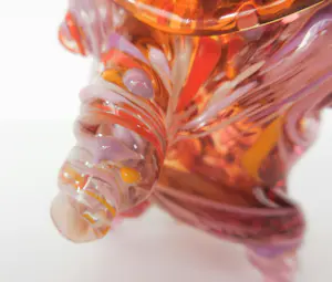 Yvon Trossèl - Glazen gekleurde vaas (paars, oranje, wit) kopen? Bied vanaf 100!