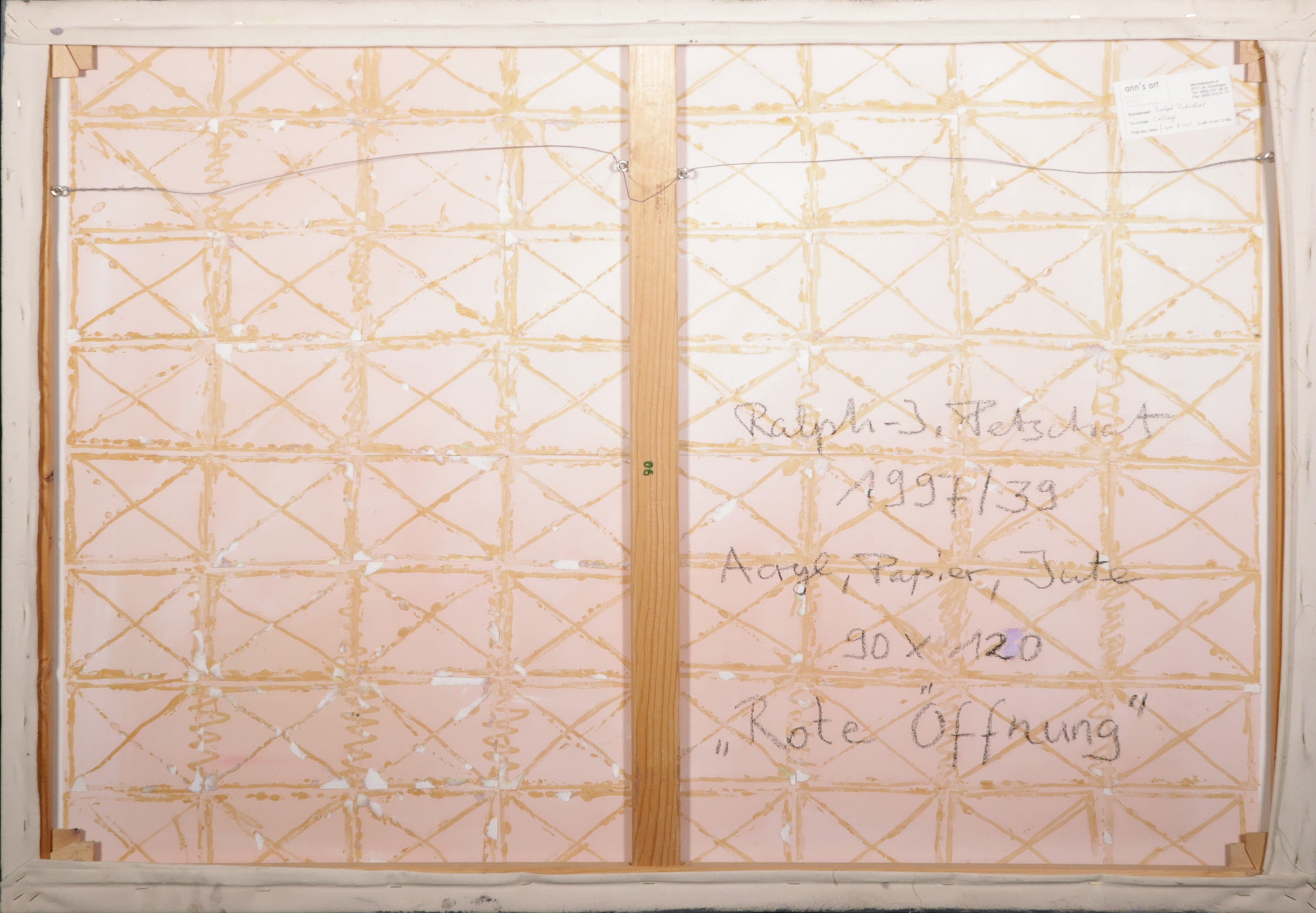 Ralph J. Petschat - Acryl en papier op doek, Rote Offnung kopen? Bied vanaf 150!