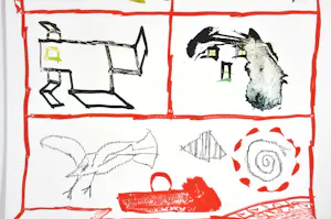 Pierre Alechinsky - Cherbourg - Lithografie - Gesigneerd - 1995 kopen? Bied vanaf 950!