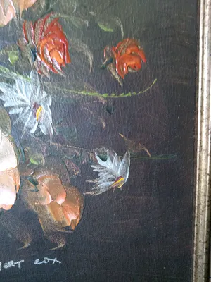 Robert Cox - Stilleven pot met bloemen. kopen? Bied vanaf 35!