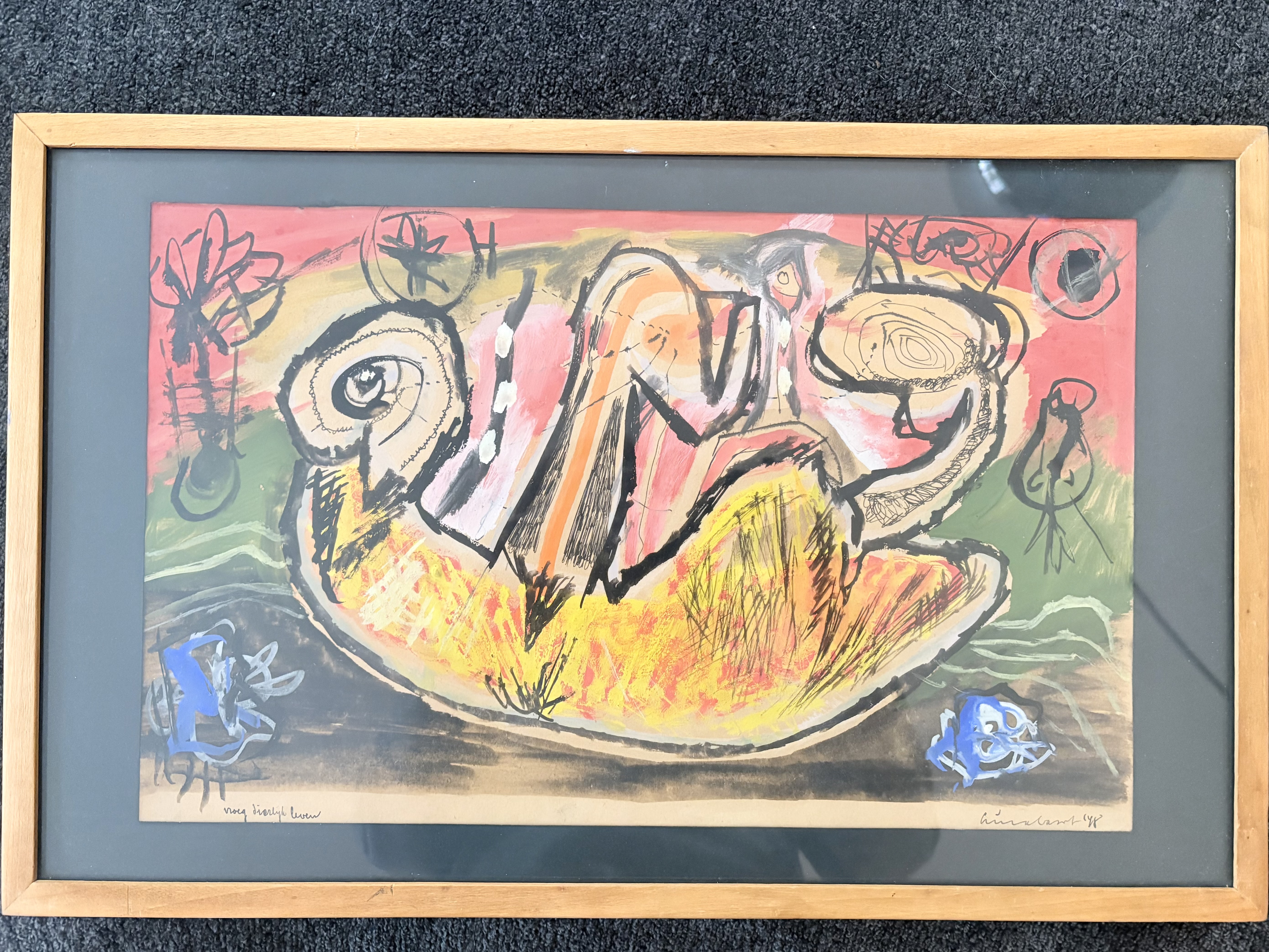 Lucebert - “Vroeg Dierlijk Leven”, signed & dated 1948, mixed media on paper kopen? Bied vanaf 2250!