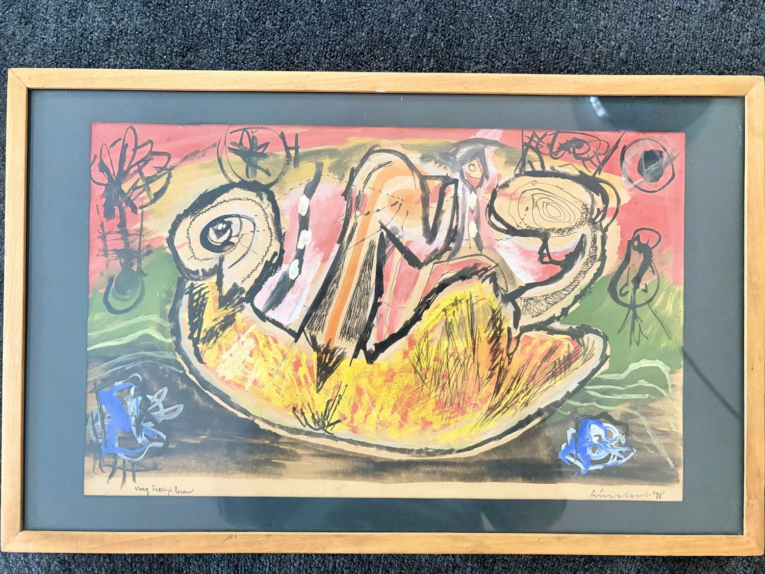 Lucebert - “Vroeg Dierlijk Leven”, signed & dated 1948, mixed media on paper kopen? Bied vanaf 2250!