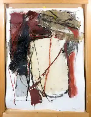 Guy Ibanez - Gemengde techniek op papier, Zonder titel - Ingelijst verkauft für € 90!