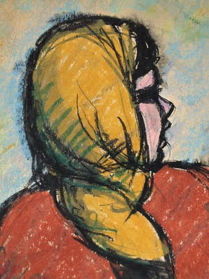 Muhammed Bilgehan Atalay - Pastel , “Zittende vrouw” – Groot - 1991 kopen? Bied vanaf 1!