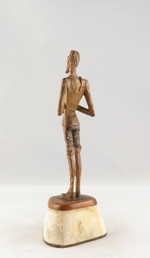 Niet of onleesbaar gesigneerd - Hout en been, Don Quichot en Pancho kopen? Bied vanaf 10!