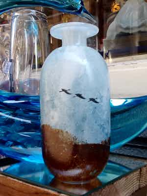 Kosta Boda - November vaas,Kjell Engman, verkocht voor € 70!