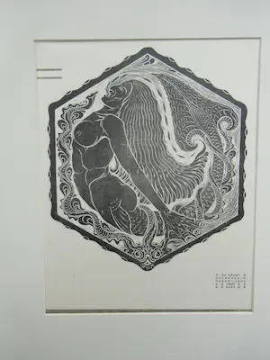 Johan Bernard Kamp - DE GREEP /// HOUTSNEDE VAN JOHAN BERNARD KAMP kopen? Bied vanaf 25!