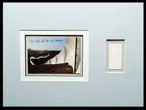 Christo - Collage Project Running Fence 1976 - handgesigneerd inc. stofmonster verkocht voor € 139!