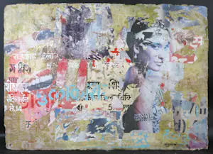 Reg Fallah - Mixed Media / Collage, Diu (Groot formaat) kopen? Bied vanaf 100!