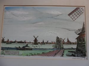 Lense Elzinga - Kleuren Ets, Krommenie anno 1795. kopen? Bied vanaf 35!