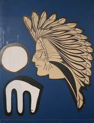 Curiosa - Indo Americano (door N. Santiago), Gemengde techniek op paneel kopen? Bied vanaf 1!