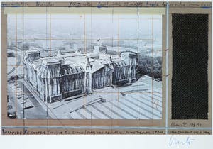 Christo - Gesigneerde druk Wrapped Reichstag - Ingelijst kopen? Bied vanaf 1!