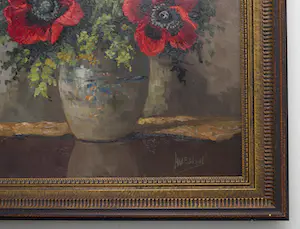 Christiaan Hendrik Eckhardt - Stilleven vaas met rode papavers kopen? Bied vanaf 100!