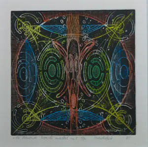 Hubert Leyendeckers - Kleurets op papier, De dansende woe-li-meesters no. 5 - Ingelijst kopen? Bied vanaf 40!