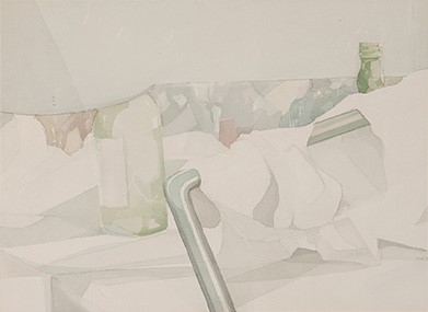 Elzo Dibbets - Stilleven met Spiegel - Potlood & aquarel op papier - BKR Nijmegen - 1977 kopen? Bied vanaf 15!