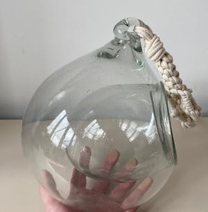 Niet of onleesbaar gesigneerd - Vintage dubbelwandige glazen plantenhanger kopen? Bied vanaf 1!