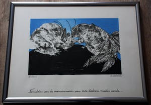 Ans Wortel - Ingelijste ets: temidden van de overwinnaars... (nette lijst!) kopen? Bied vanaf 75!