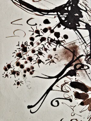 Jos Caelen - 1963 - gemengde techniek op papier - abstracte compositie - gesigneerd kopen? Bied vanaf 1!