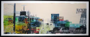 George Heidweiller - Zeefdruk, Cityscape - Ingelijst (Zeer groot) kopen? Bied vanaf 1!