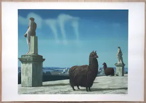 Carel Willink - Lama’s op terras, zeefdruk (groot) kopen? Bied vanaf 375!