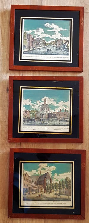 Niet of onleesbaar gesigneerd - 3 stadsgezichten kopen? Bied vanaf 1!