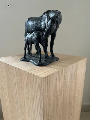 Pieter d' Hont - MERRIE MET VEULEN (VASTGEPLAKT OP HOUTEN CONSOLE) kopen? Bied vanaf 700!