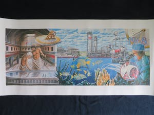 Curiosa - 3 Stuks medisch wetenschappelijke affiches / posters met signatuur " MENA " kopen? Bied vanaf 1!