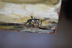 Theo Bitter - vissersbootjes op het strand - olieverfschilderij kopen? Bied vanaf 100!