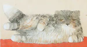 Mohaier Dariush - Twee litho's, Liggende katten kopen? Bied vanaf 35!