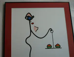 Berthold Spies - Gemengde techniek , Justitia – Lijst, 74½ x 59½ cm - 2007 kopen? Bied vanaf 100!