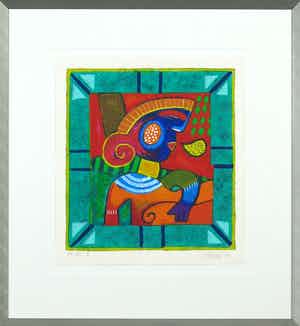 Clemens Briels - Zeefdruk, I - Ingelijst verkocht voor € 50!