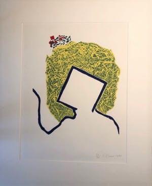 Roger Raveel - Nog een Beetje mens. Kleuren Houtsnede uit 1989 kopen? Bied vanaf 595!