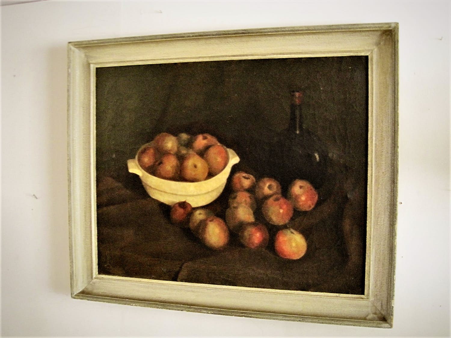 Jaap de Carpentier - GROOT vroeg ca. 1950 Stilleven met fruitschaal en appels - gesigneerd verkocht voor € 81!