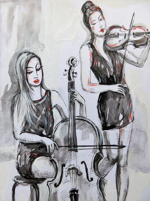 Natia Antadze - "Cello und Geiger Musikantinnen " kopen? Bied vanaf 40!