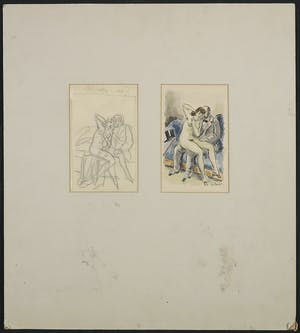 Georg Alfred Pavis - Potloodtekening en aquarel, Ontwerpen voor Les Miserables - Victor Hugo kopen? Bied vanaf 1!