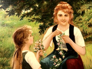 Niet of onleesbaar gesigneerd - Bloemenmeisjes kopen? Bied vanaf 1!