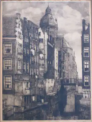 Petrus Johannes Teunissen - Amsterdams stadsgezicht - Ets vendu pour 41€ !