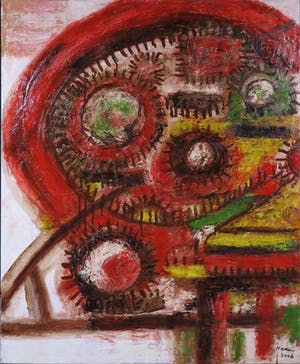 Pieter Haan - Acryl op doek, Zonder titel kopen? Bied vanaf 1!