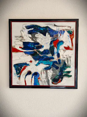 Ravindra Salve - Mumbai India - Zeer pasteus geschilderd olieverf op doek - abstract - gesign kopen? Bied vanaf 186!