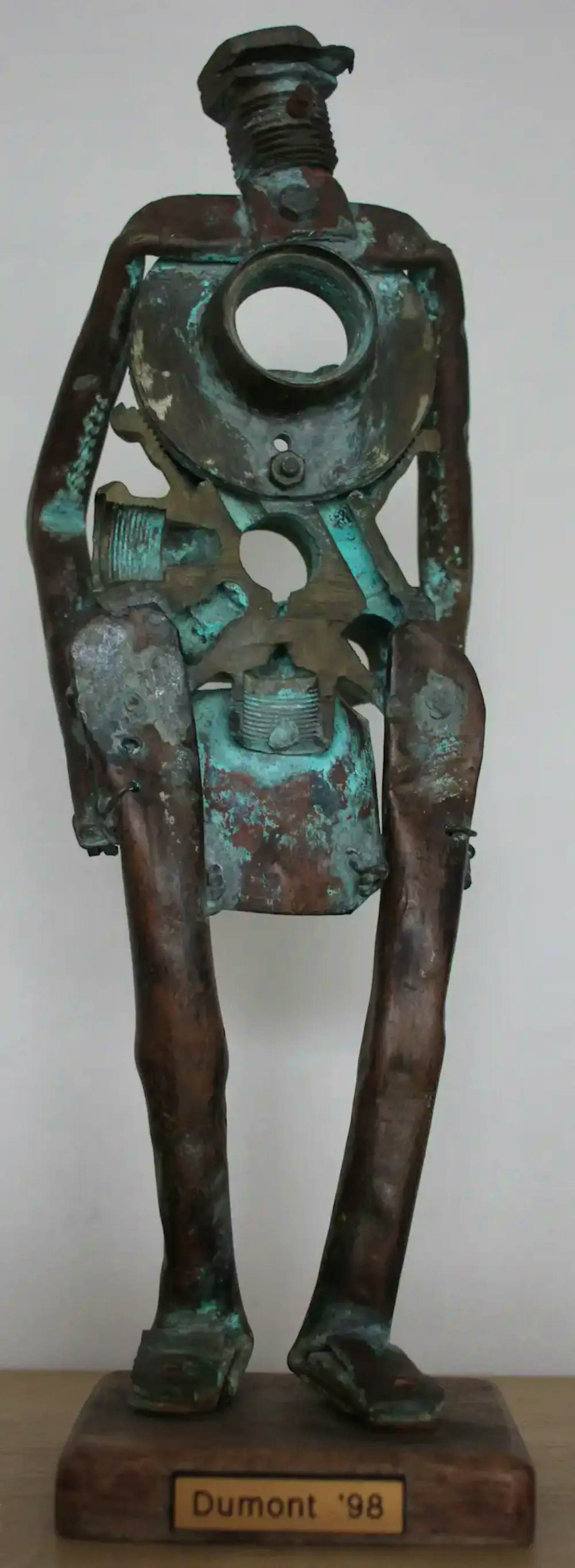 Dumont - Metalen scupltuur: abstract mensfiguur - 1998 kaufen? Bieten Sie von 199!